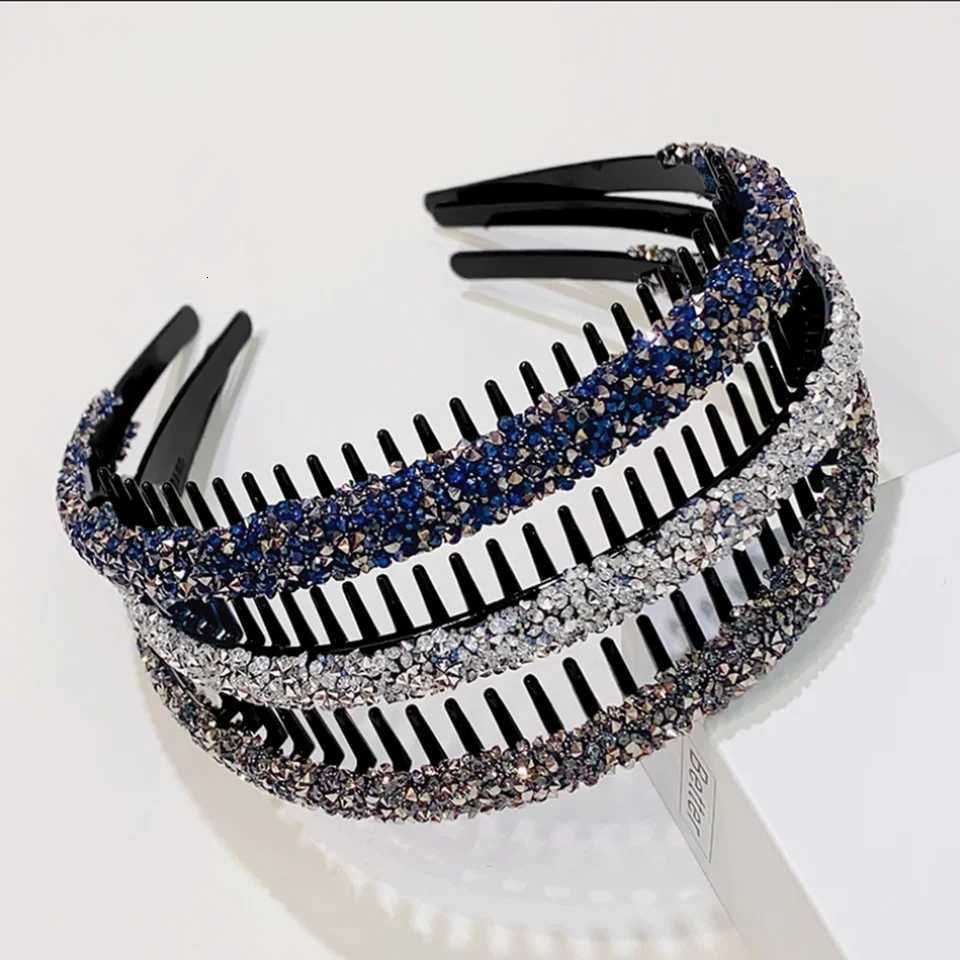 Luxury Crystal Beads Hair Bands Wen Girls Wear Tooth Elastic Bands Shiny Hairband Hair Hoops Hair Jewelry Accessories X250812