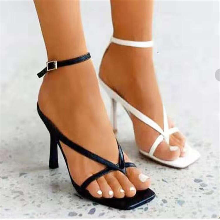 Designer Square High Toe Post Designer shoe Sandals for Women, Thin Heel Buckle Fashion Shoes, Sandal Heels Shoes Women, ,