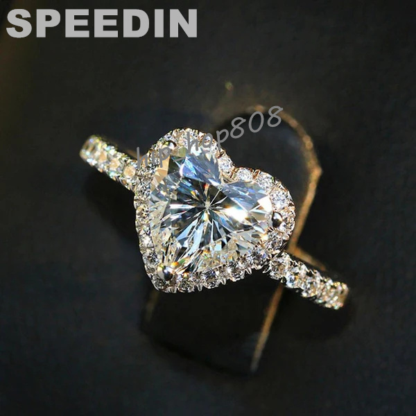 SPEEDIN High Jewelry IGI GIA 2.50 CT Certified 2.50 CT Heart Shape Lab Grown Diamond Ring Anniversary Ring