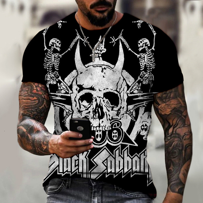 Horror Skull 3D Printed Men's T-Shirt Summer Fashion Hot Sale