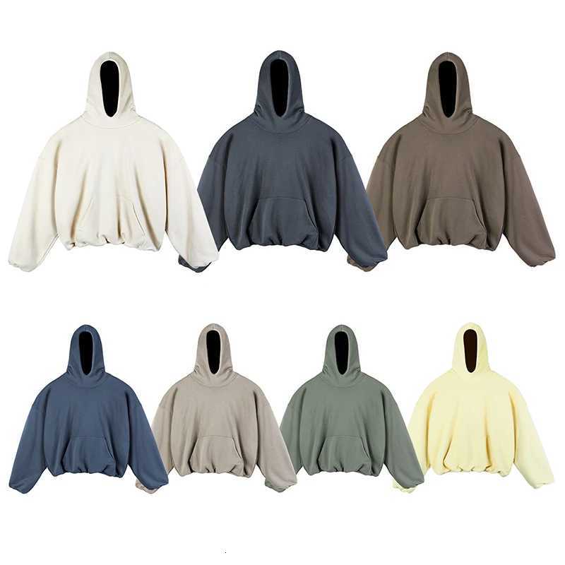 Multicolour Mens Womens Cotton Plus Short Wide Profile Double-layer Hoodie Men Women Solid Color Streetwear Winter ropa hombre Y250811