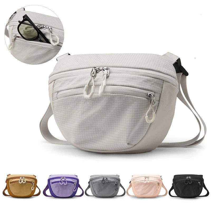 Womens Waist Bag Solid Color Outdoor Fanny Pack with Phone Pocket Lightweight Running Hiking Crossbody Sling for Camping 250811