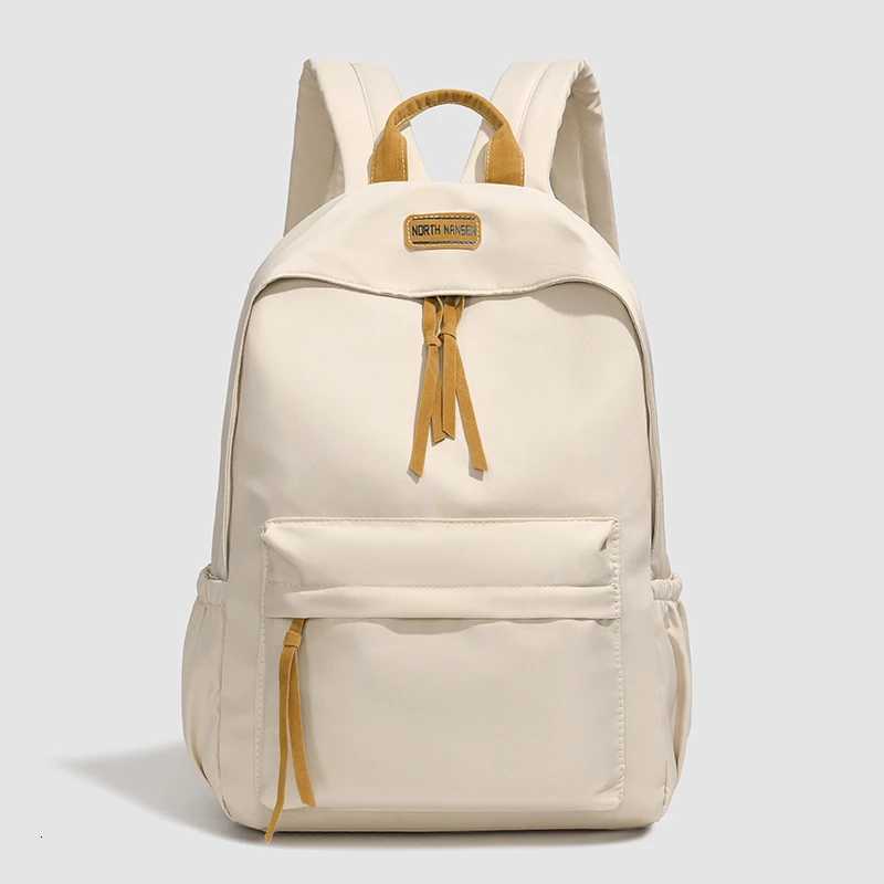 Fashion Womens Backpack High Quality Nylon Fabric Shoulder Bag Large Capacity Simple Style Multi Functional Womens Handbags Y250811