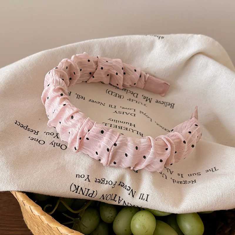 Sweet Polka Dot Wide Edge Hair Band Womens Band Girlish Hair Bundle Hair Accessory Sweet Style Hair Clips X250812