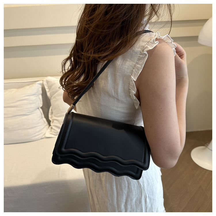Free Shipping 2025 New Women's Designer Fashion Solid Color PU Shoulder Bag High Quality Elegant Lace Underarm Bag Wallet Banquet Bag