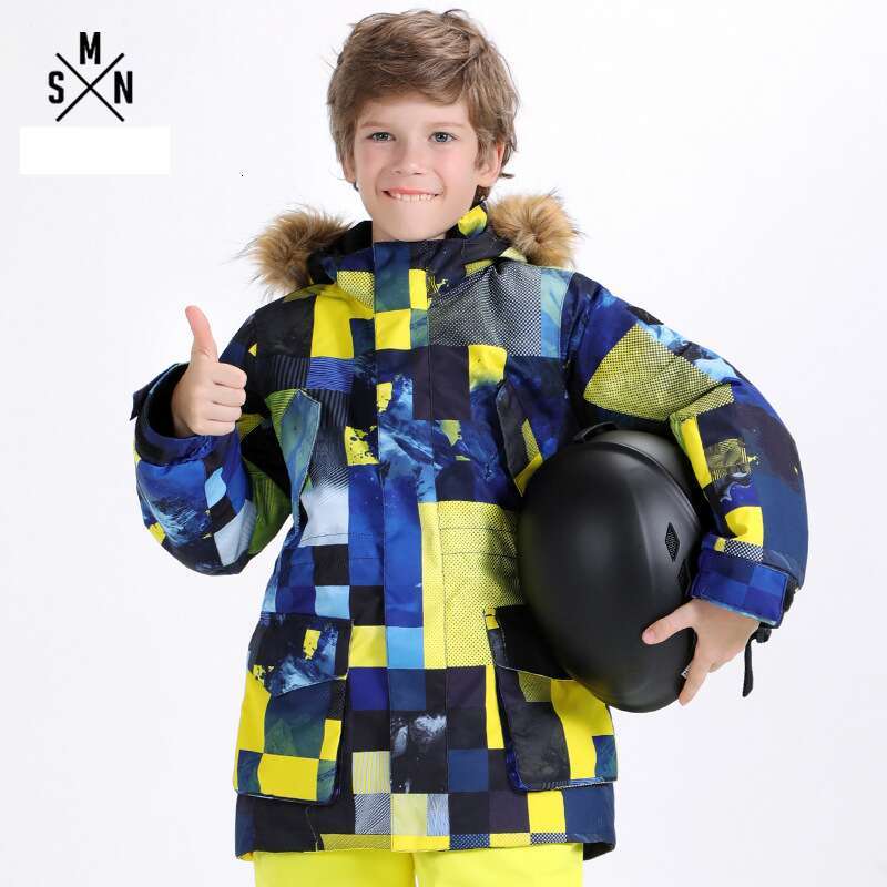 Children's ski wear windproof waterproof warm jacket for boys and girls outdoor travel breathable big children's snow suit