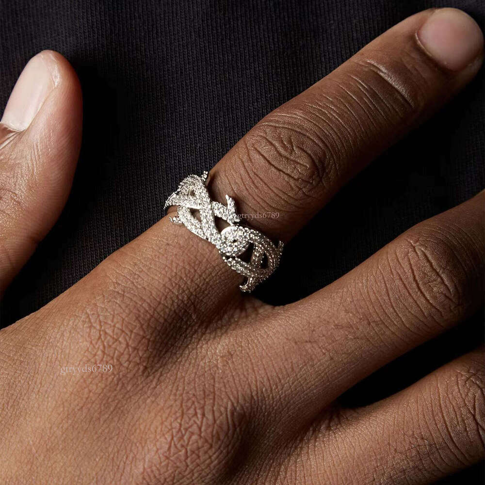 Fashion Design Mossanite Fine Jewelry Sterling Sier Hip Hop for Men Women VVS Moissanite Dia Cuban Ring