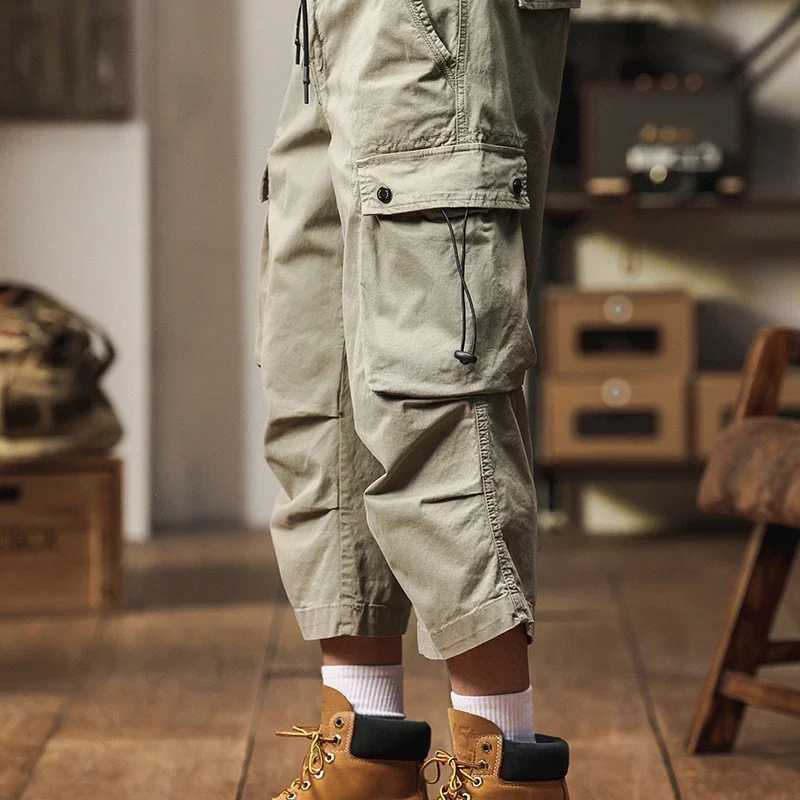 Summer Cargo Pants Military Tactical Multi-Pocket Casual Streetwear for Men Lightweight Breathable X250812