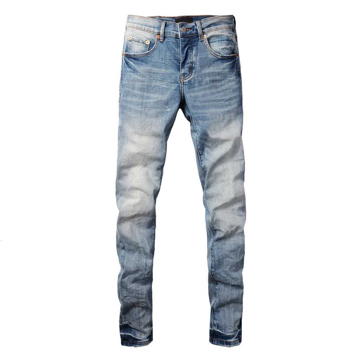 American Style Jeans Men Fashion Top Quality High Street Patch Repair Low Rise Skinny Denim Pants Skinny Jeans Men X250812