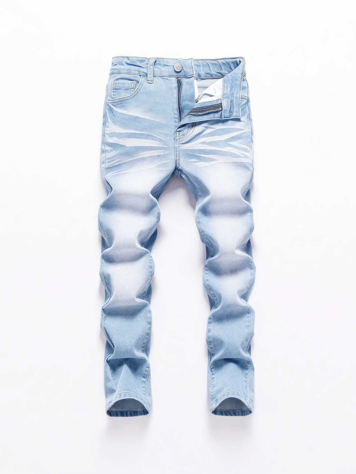1PC Mens Wide Pants Brushed Jeans Wide Jeans Y2K New Rocks Jeans Buggy Black Hip-Hop Pants X250812