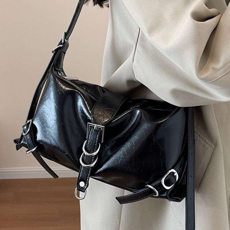 Trendy Women's 2025 New Fashionable Textured Shoulder Underarm Autumn Style Crossbody Bag