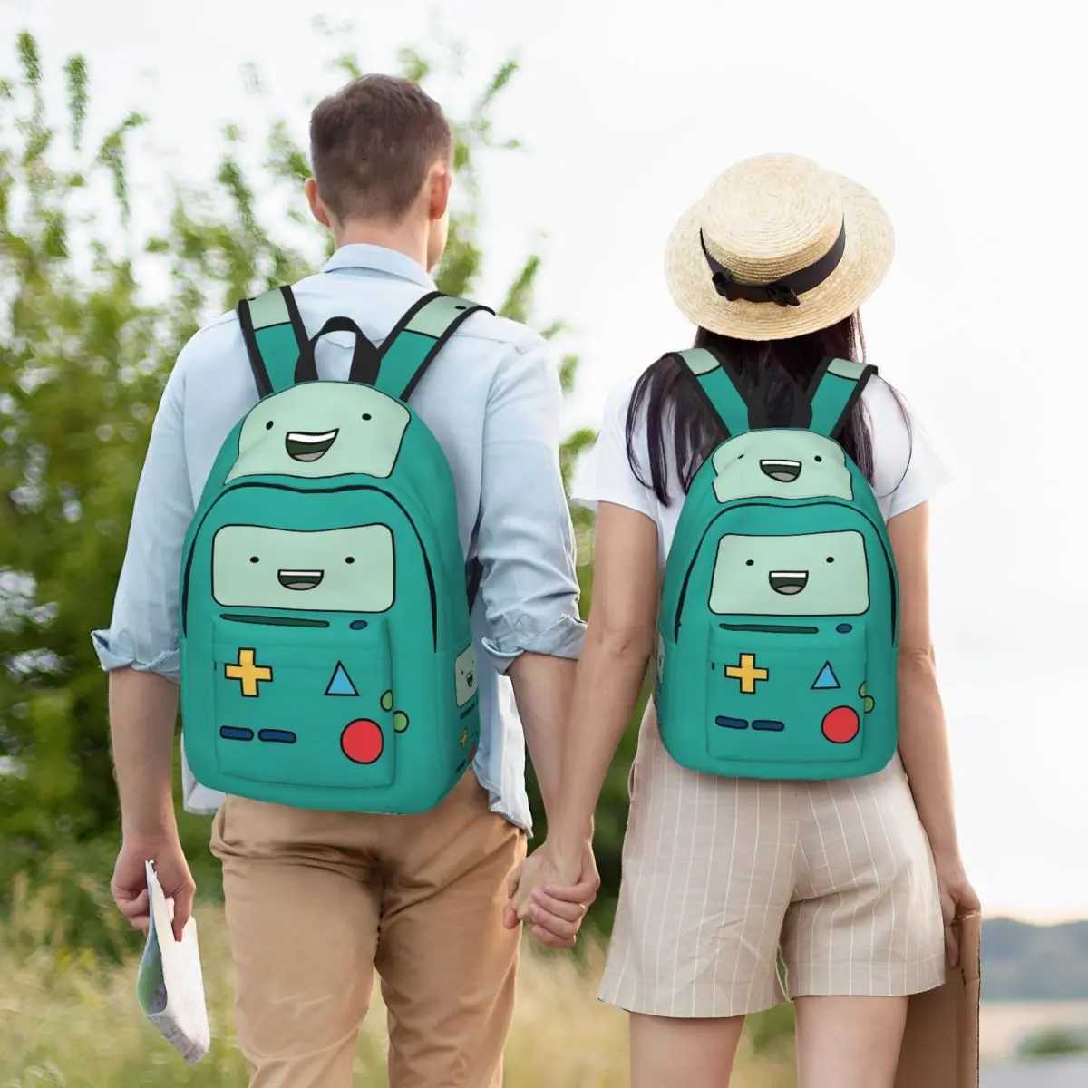BMO Adventures Time Cartoon Backpack for Men Women Casual High School Work Daypack Laptop Computer Shoulder Bag Sports Y250811