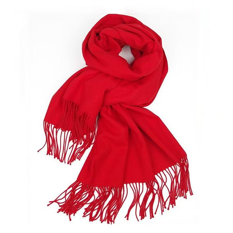 Y1419 wool scarf women autumn and winter thick warm ladies tassel shawl