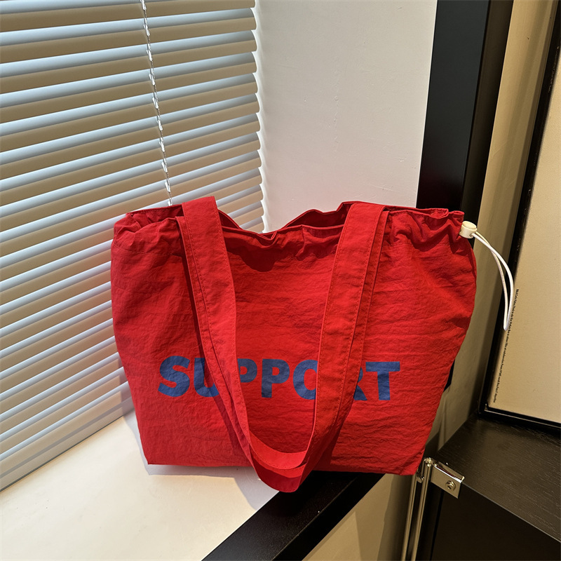 Lazy Style Printed Korean Candy Color Autumn Large Capacity Canvas Letter Trendy Underarm Handbag Shoulder Tote Women s Bag ddmymarket