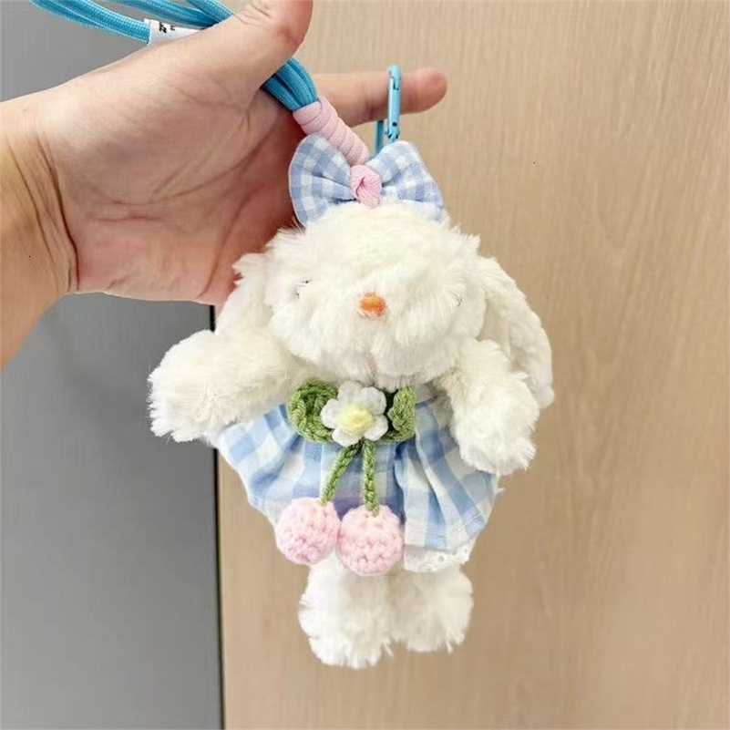 Same Style Cute Rabbit Plush Keychain Pendant Plush Doll Cartoon Bag Pendant for Women 250726