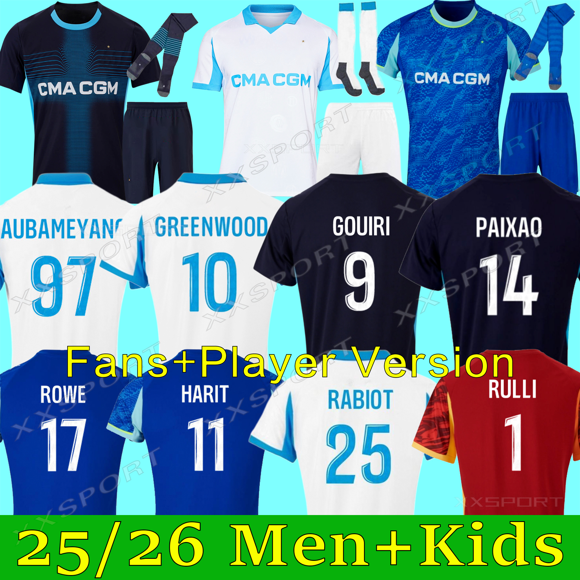 25 26 Maillot OM maillot de foot GREENWOOD soccer jersey 125th AUBAMEYANG WAHI OUNAHI harit 2025 man KIDS football shirt hommes enfants NDIAYE GOUIRI JUL 13