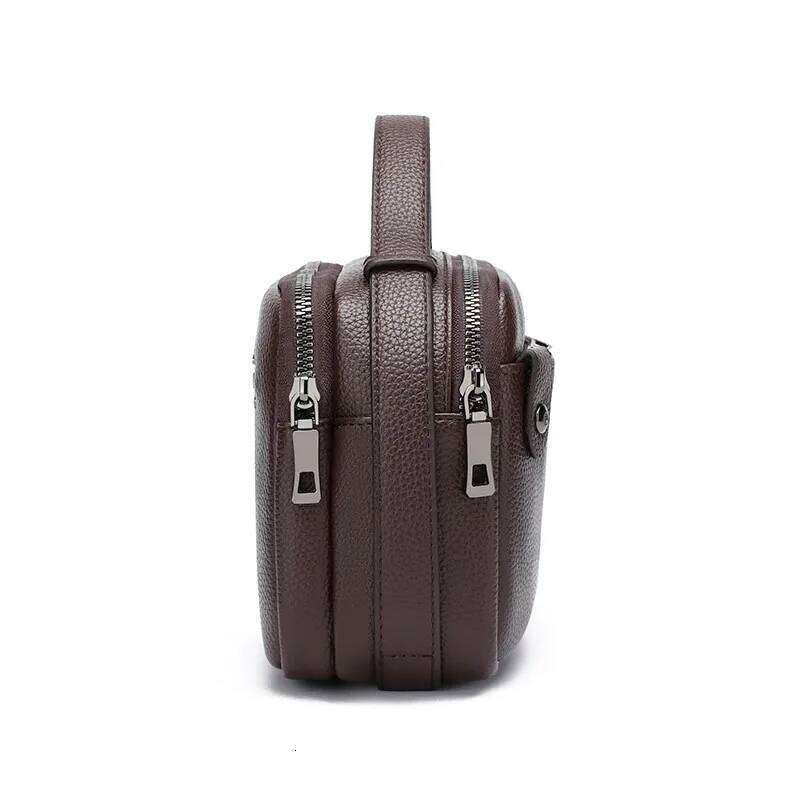 High quality cowhide leather solid color men's handbag large capacity wallet card designer bag clutch my orders