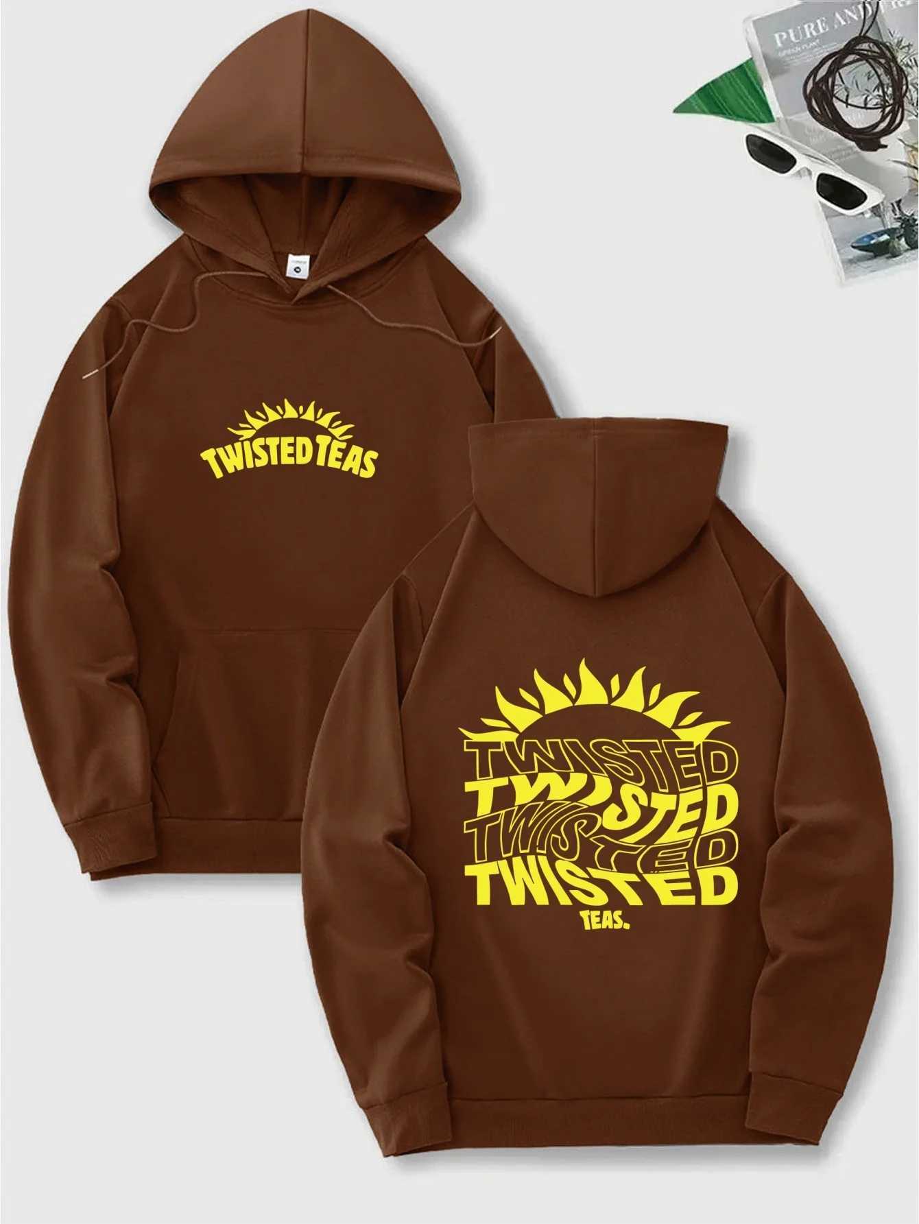 MenS Twisted Teas Graphic Hoodie Casual Pullover with Drawstring Fall Winter StreetwearFit Comfortable Fit Hoodie Y250811