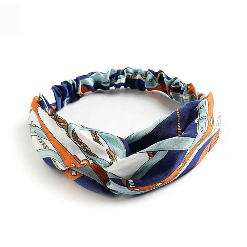 Fashion Wen Girls Summer Bohen Hair Bands Print Bands Vintage Cross Turban Bandage Hair Bands Hair Accessories X250812