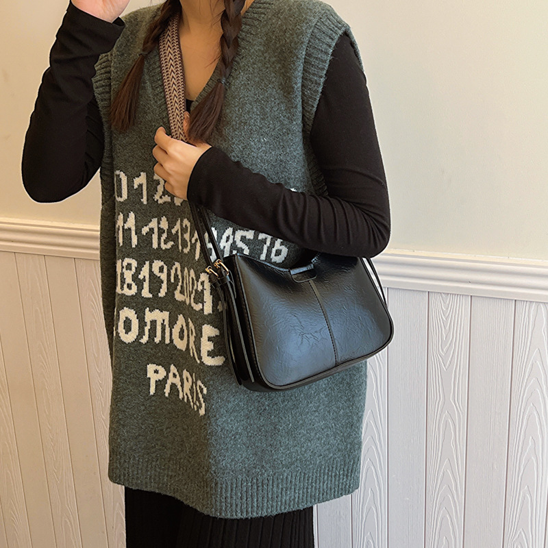 Solid Color Trendy New Fashion Casual Wide Strap Large Capacity Underarm Single Shoulder Crossbody Women s Bag ddmymarket