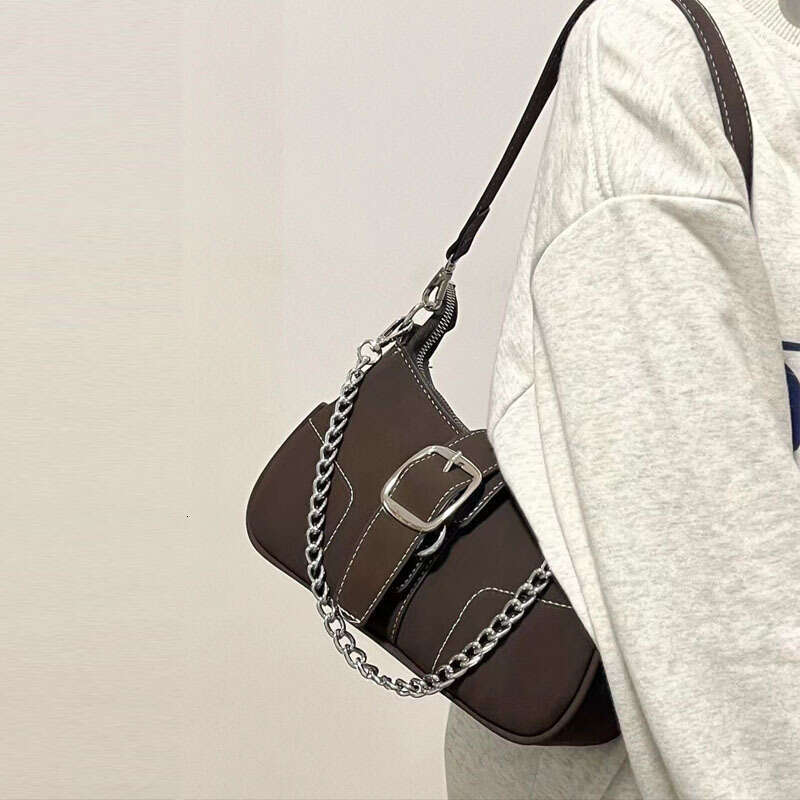 Niche High-End Underarm Bag For Women, Autumn And Winter Versatile Single Shoulder Handbag, Crossbody Matte Chain B5