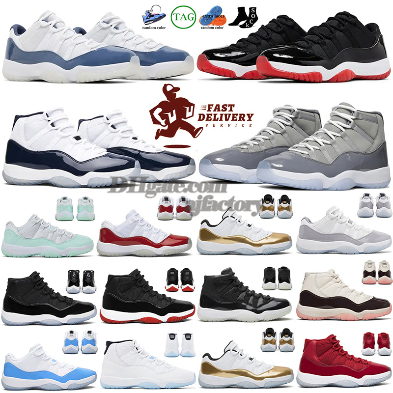 Designer shoes man 11s Basketball Shoes 11 Igloo Space Low Concord Blue Cherry Bred Red Veet Midnight Navy Cool Grey Gamma Blue UNC Black White men Sneakers