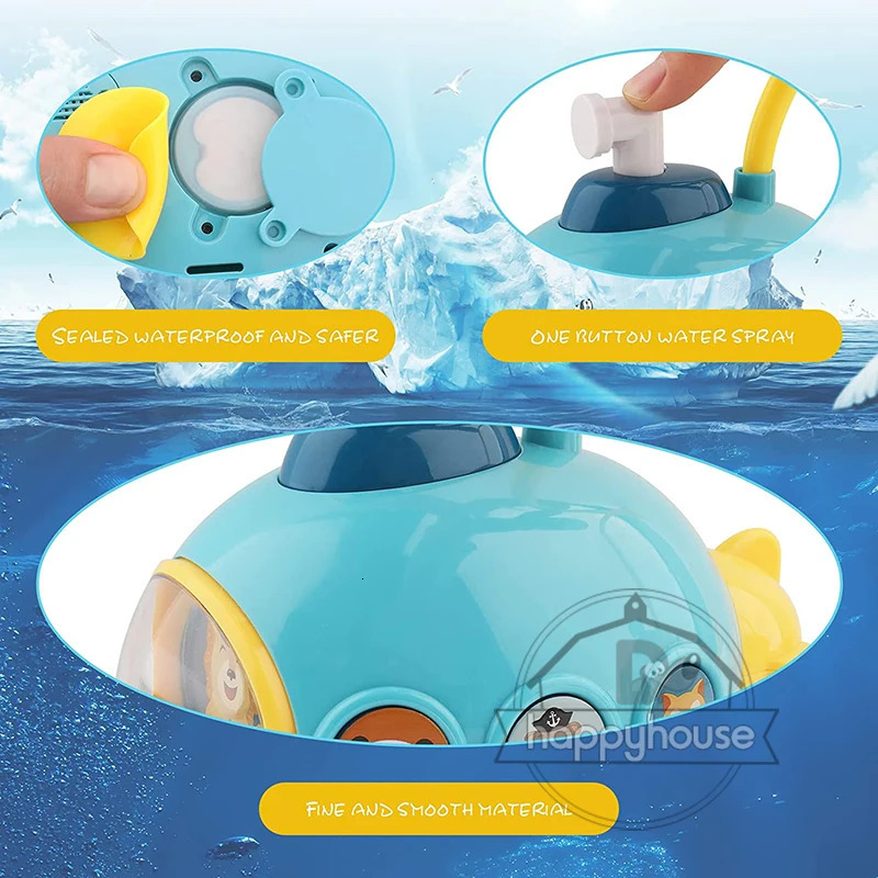 Baby Bath Toys for Kids Electric Submarine Shower Sucker Baby Toys Spray Water Toys Bathtub Toys Sprinkler Baby Shower 250811