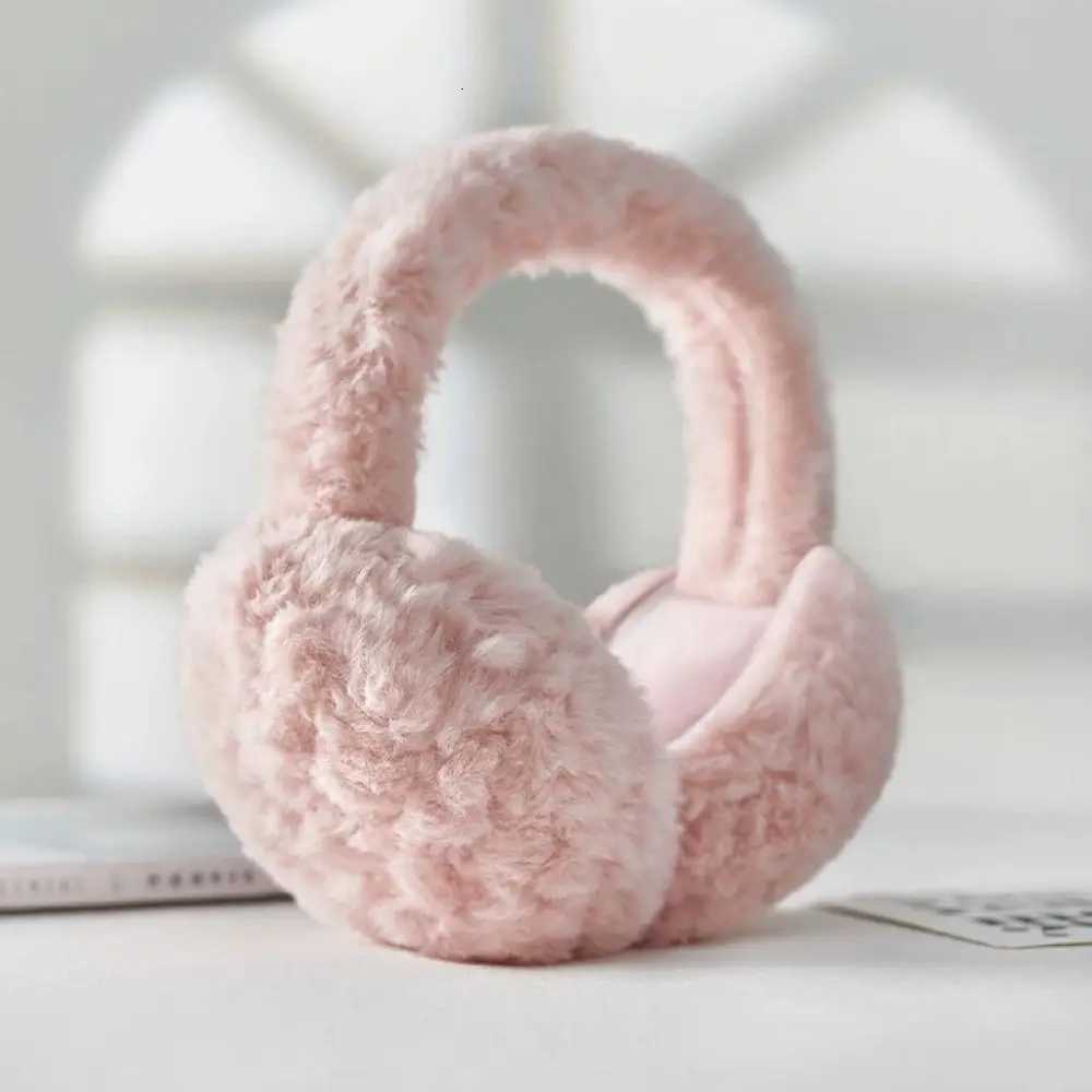 Fashion Warm Plush Ear Warmer Solid Color Foldable Earflaps Ear Protection Thickened Winter Earmuffs for Outdoor XJ250812