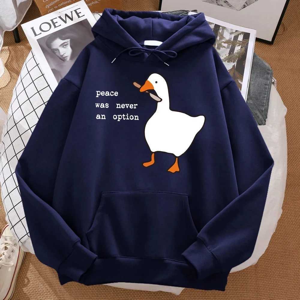 Peace Was Never An Option Printed Sweatshirt Men Street Oversize Autumn Hooded Hipster Soft Hoodies Hip Hop Warm Sportswears Y250811