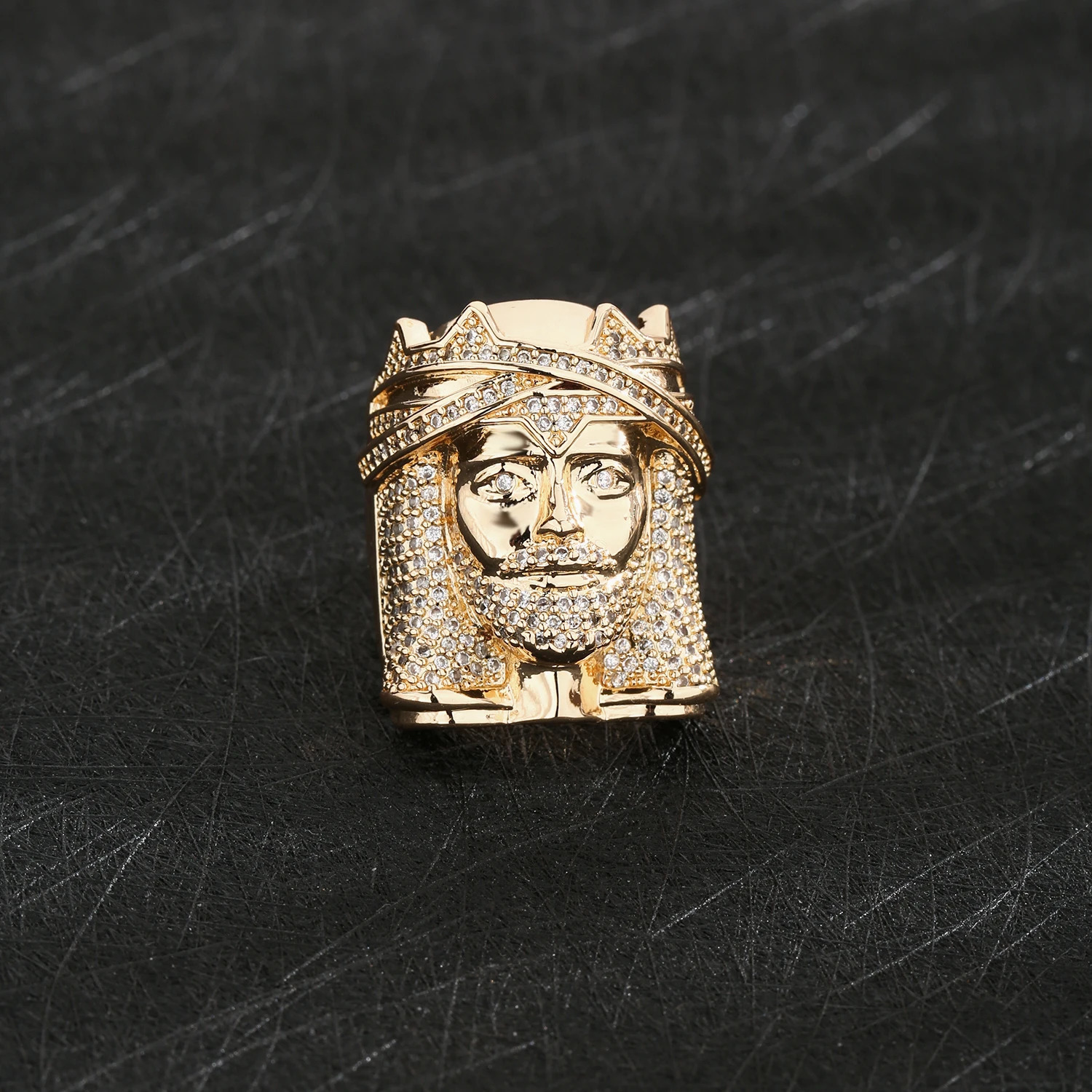 Big beard ring mens religious jewelry hip-hop street singer decoration VCT ring 250812