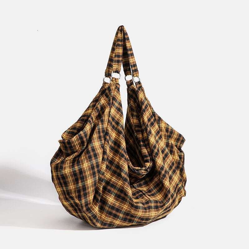 Plaid Handbag 2025 Spring And Summer New Large-Capacity Shoulder Crossbody Bag