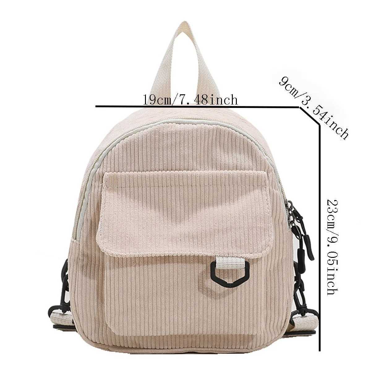 Velvet Solid Color Japanese Style Womens Backpack Simple Student Bookbag Ladies Shoulder Bag Y250811