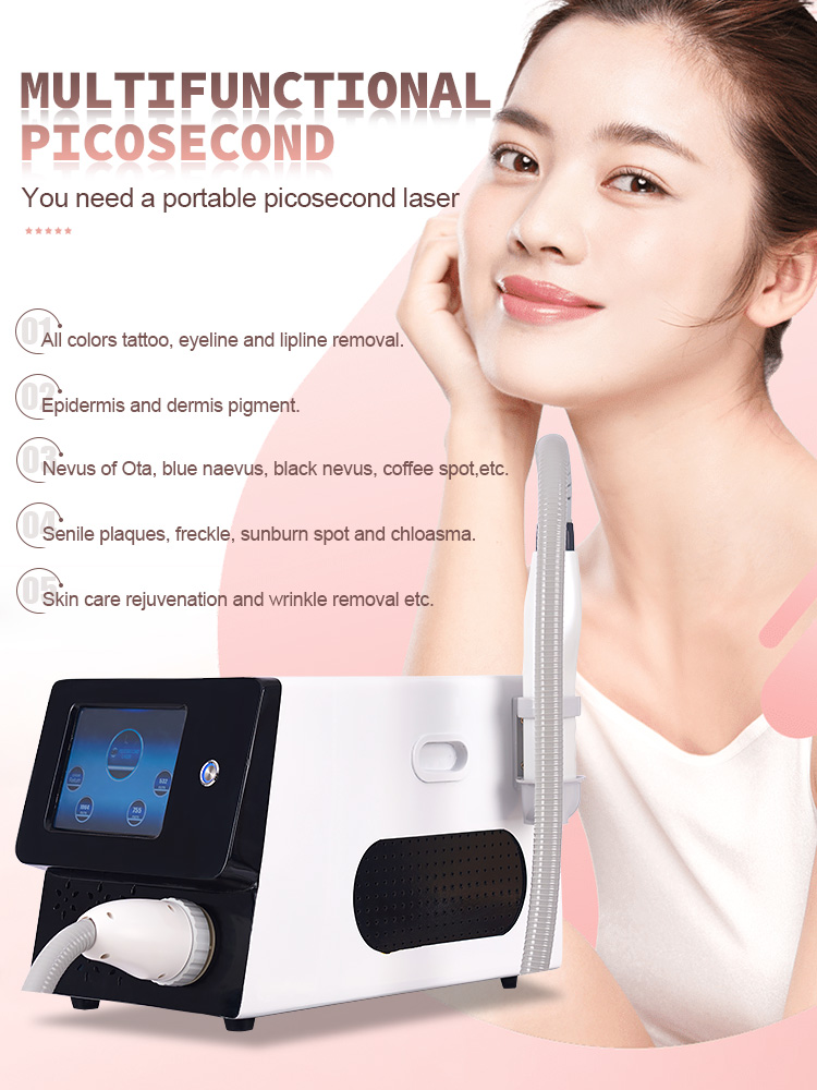 Q Switch Nd Yag Laser Tattoo Removal Machine Picosecond 755nm 1064nm 532nm 1320nm Laser Beauty Equipment