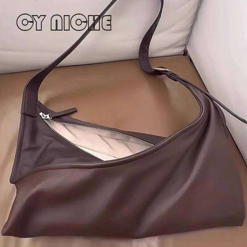 Genuine Leather Women S Handbag Splicing Shoulder Neutral Style Color Contrasting Dumpling Bag