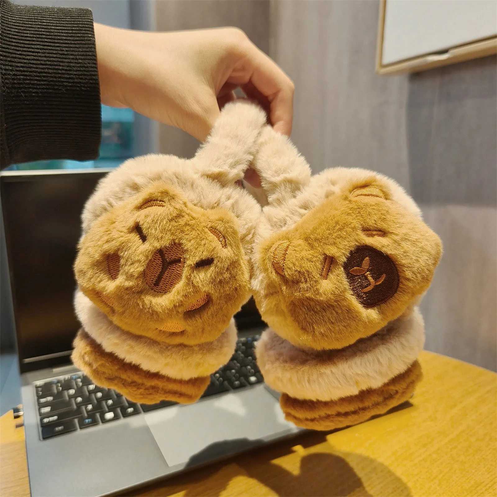 ute Capybara Ear Warm Earmuffs Cartoon Soft Capybara Earflap Plush Winter Earflaps Antifreeze And Cold-Proef Earmuffs Warm Earm XJ250812