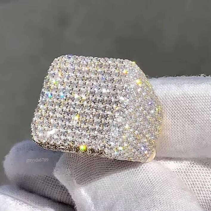 Moissanite premium ring14k Pure White Gold Eternal Wedding Men and Women Ring