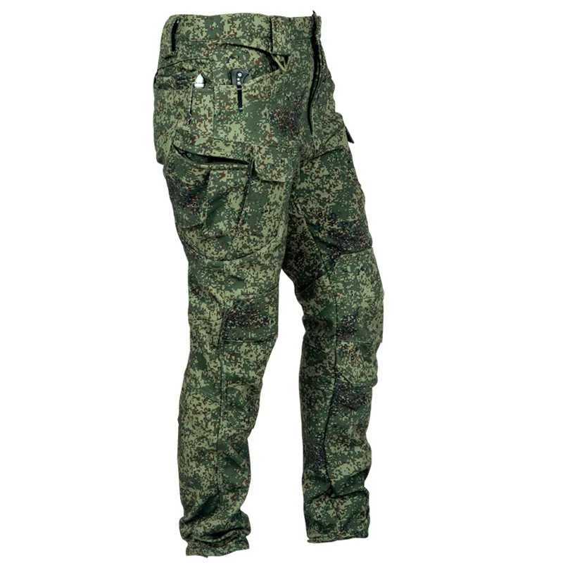100% Cotton Fleece Pants For Winter Tactical Joggers Outdoor Camping Ripstop Cargo Pants Working Clothing Hiking Camo Trousers X250812