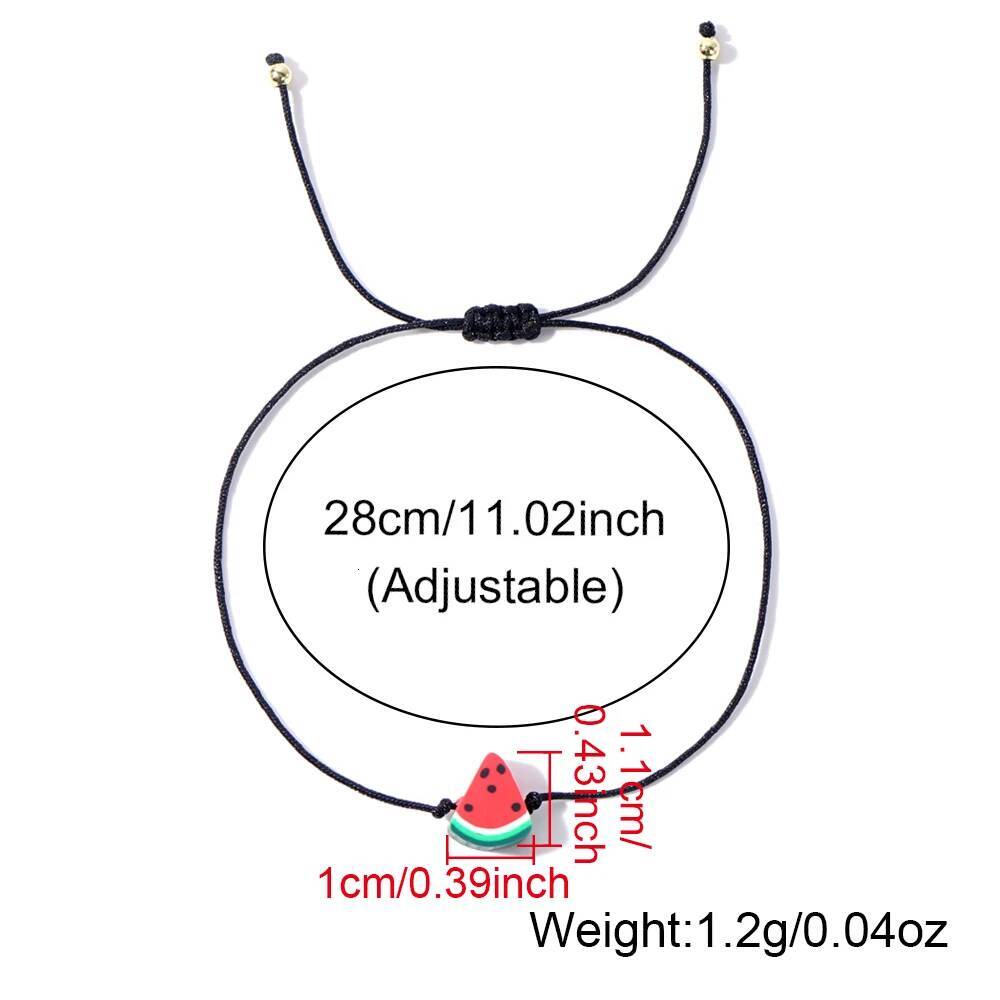1/4/6/10pcs New Arrival Summer Heishi Watermelon Adjustable Women Bracelet Boho Jewelry As Vacation Gift's For Her
