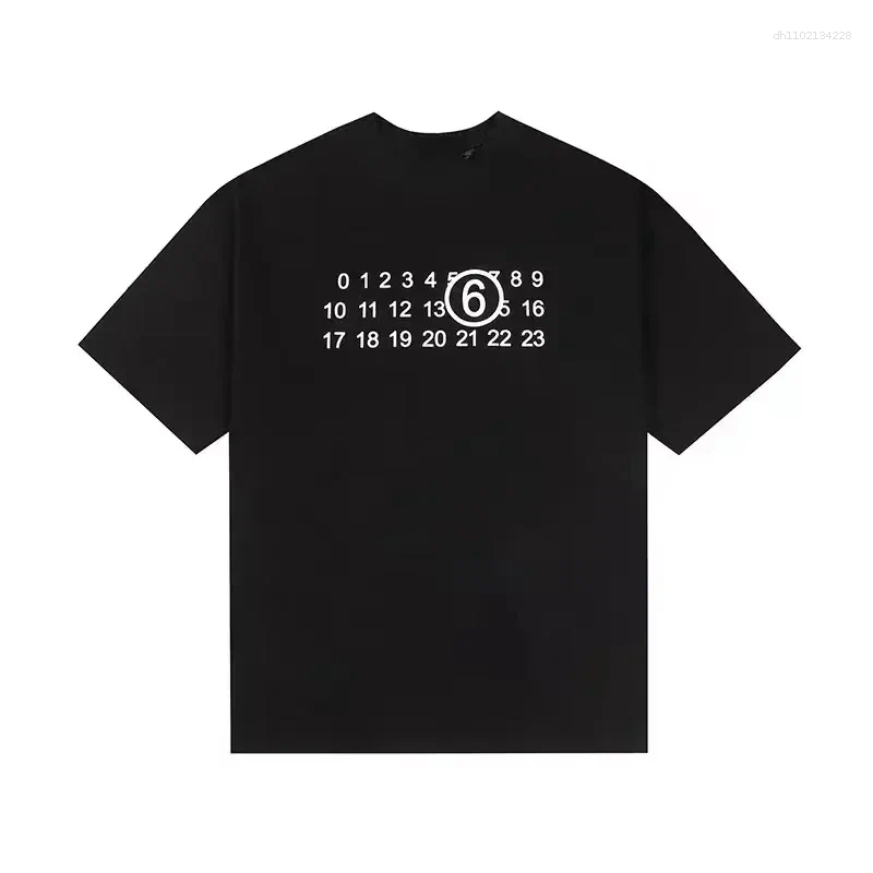 Men's T Shirts 2025 Summer Loose Black Digital Printing Crew Neck Design T-shirt Fashion Casual Versatile Couple Top Men