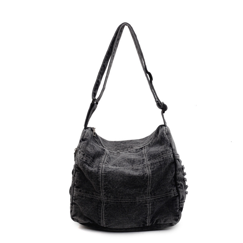 Denim New Fashion Versatile Casual Single Shoulder Crossbody Lightweight Large Capacity Tote Bag
