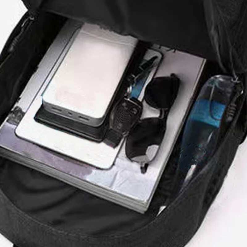 Mens backpack made of nylon suitable for school business trips and single or double shoulder carrying - solid color design W250812