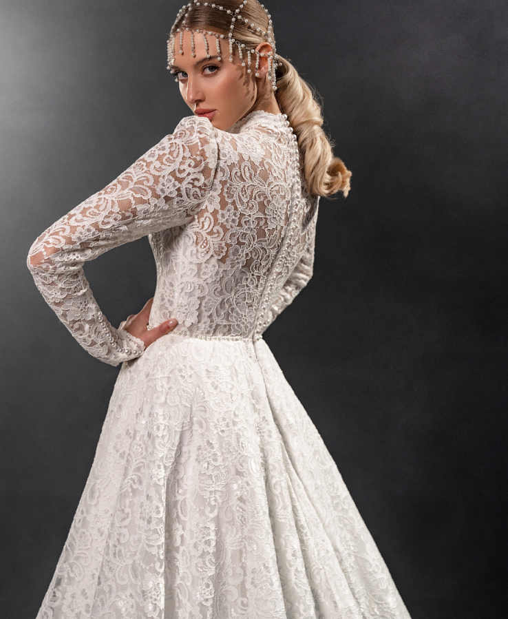 Luxury Princess Wedding Dresses Puffy Skirt Long Sleeve Tulle Lace Crystal Beaded Bridal Gown New Design Custom Made Vestidos De Novia