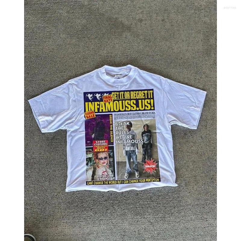 T-shirts masculins 25 Summer American Nd Retro surdimensionné T-shirt imprimé et les femmes respirantes