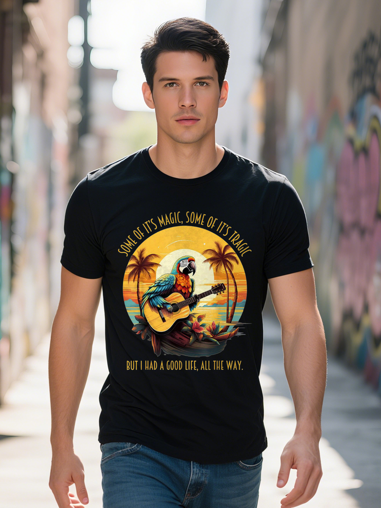 Magic Some Of It S Tragic Parrot Funny T Shirt, PLUS SIZE L XL by