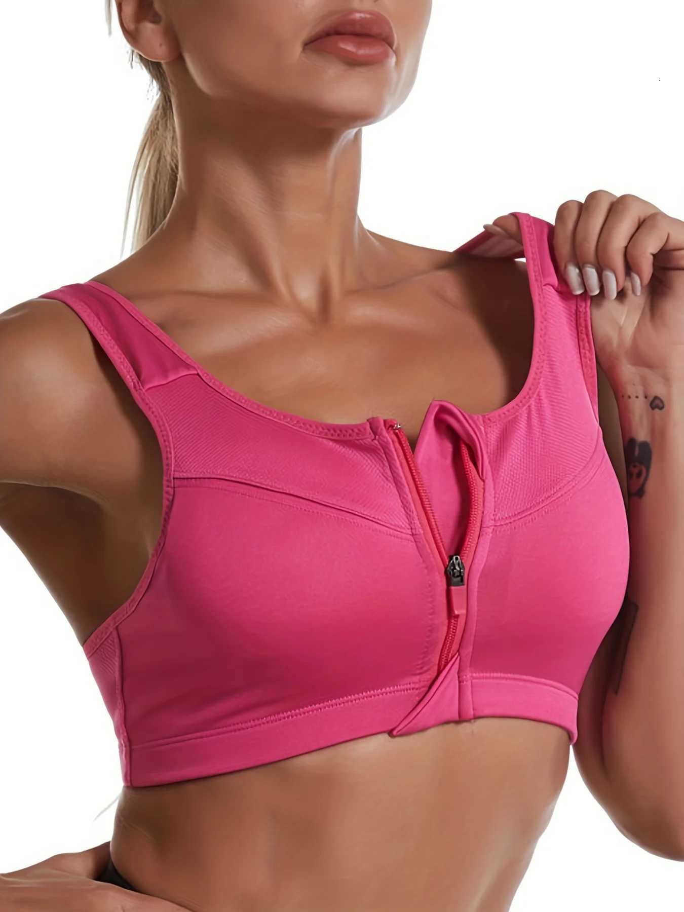 Front Zipper Sports Bra Without Steel Ring Gathering Fitness Running Womens Shock-Absorbing Underwear Beauty Vest Z250812
