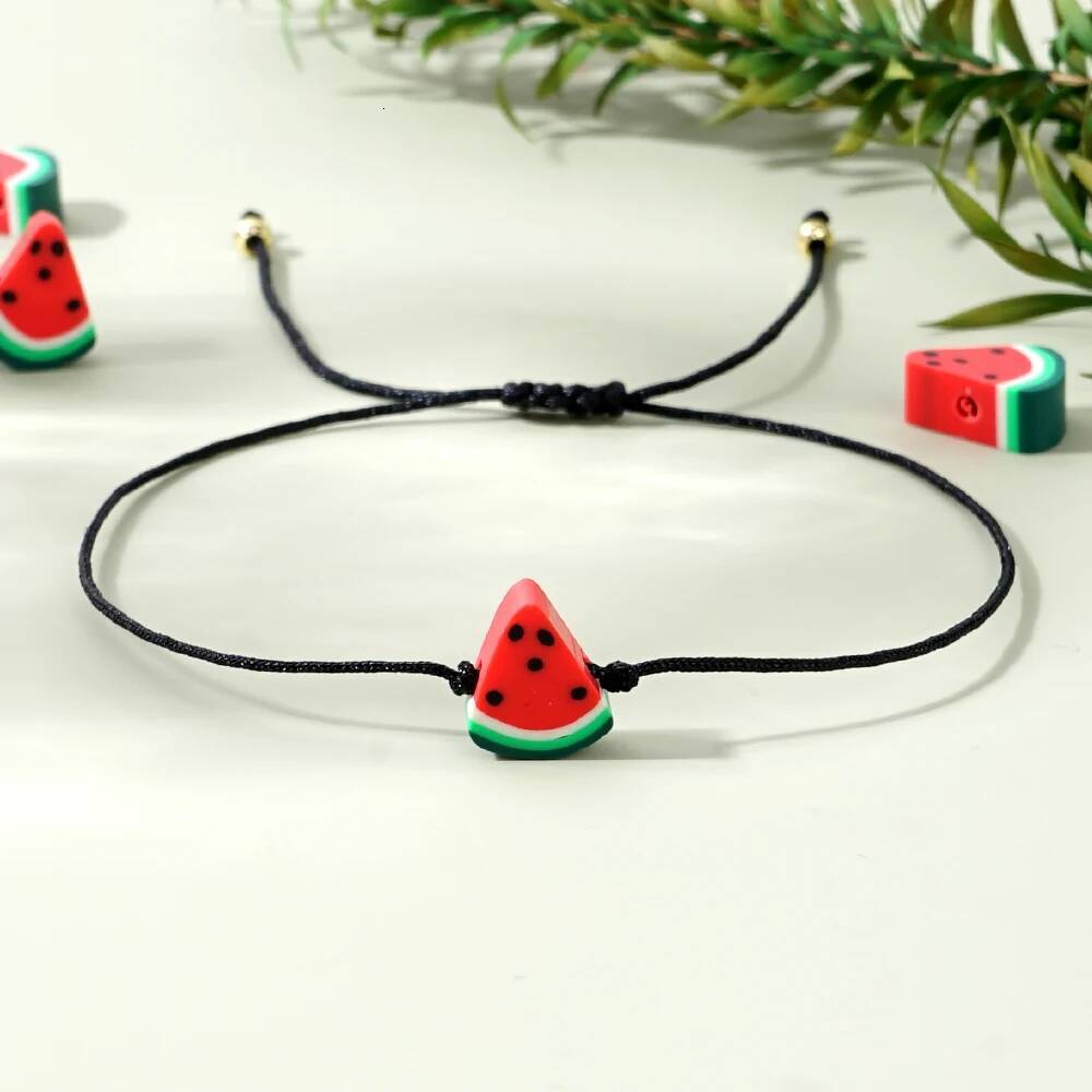 1/4/6/10pcs New Arrival Summer Heishi Watermelon Adjustable Women Bracelet Boho Jewelry As Vacation Gift's For Her