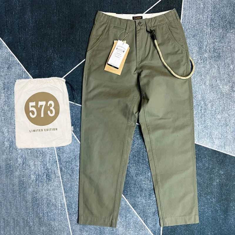 Mens 100% Cotton Relaxed Fit Straight-Tapered Casual Pants 2025 Spring Japanese American Vintage Workwear Style Chino Trousers X250812