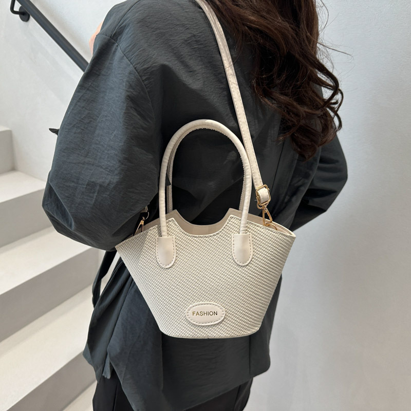 Spring Summer New Fashion Texture Large Capacity Stylish Korean Version Casual Crossbody Handbag Bucket Shoulder Bag ddmymarket