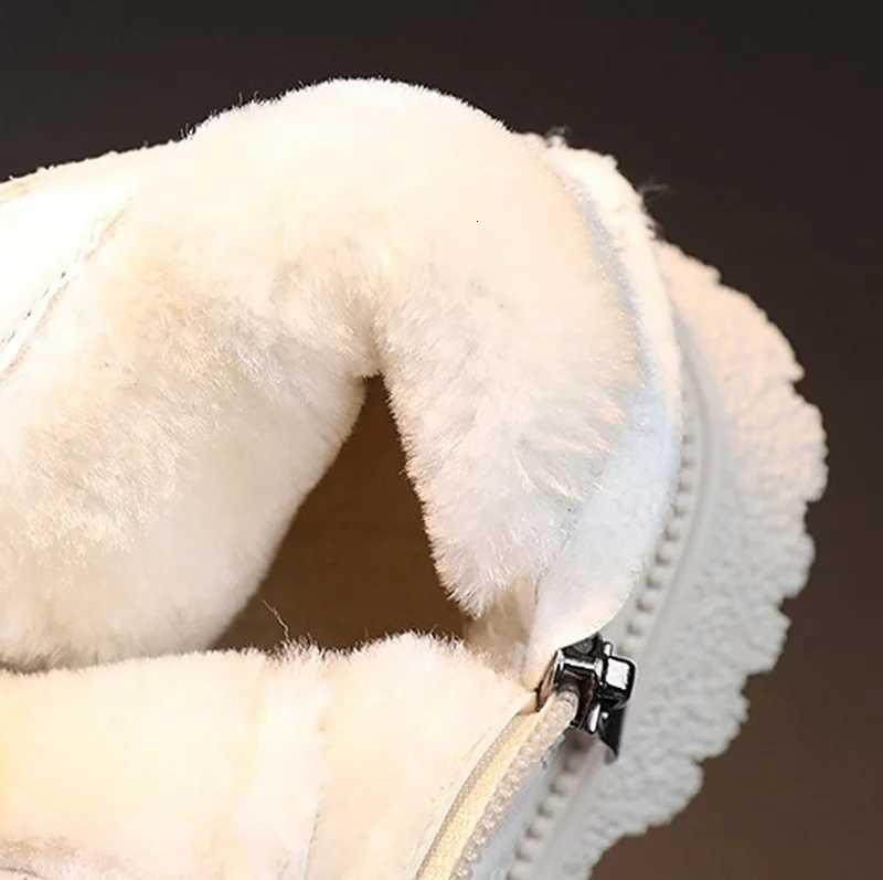 Rubber Boots for Children Boys Tide Boots Autumn Winter Warm Cotton Ankle Boots for Kindergarten Girls Kids Boots Double Zip New XJ250812