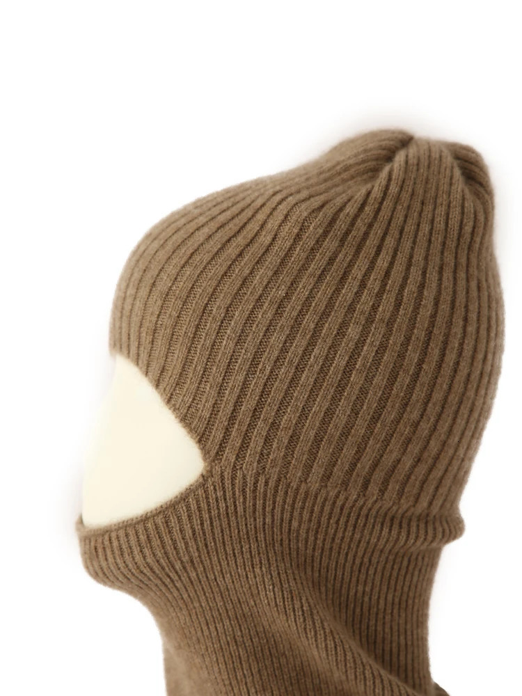 100% Pure Cashmere Knitted Balaclava Hat Scarf Elegant Hats Beanies Women Men Winter Hood Neck Warm Headgear Caps Unisex 250808